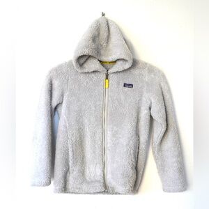 PATAGONIA Kids Los Gatos Fleece Hoodie Light Grey Youth Size XL 14